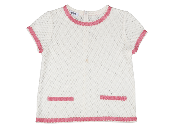 MOSCHINO CHEAP AND CHIC WHITE KNITTED BLOUSE