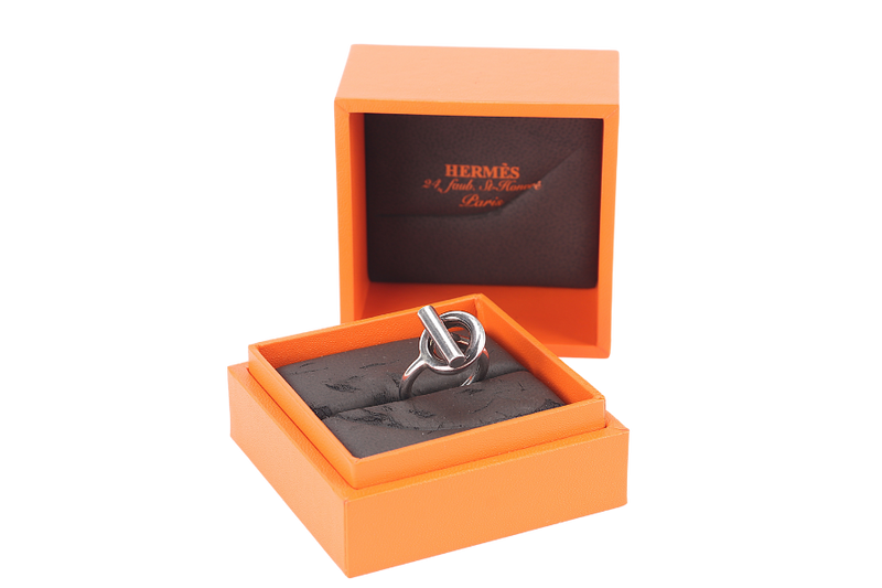 HERMES ECHAPPEE RING AG925 SILVER WITH BOX