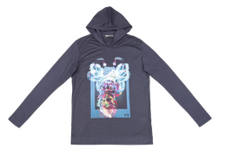 YOHJI YAMAMOTO ADIDAS Y-3 ABSTRACT GRAPHIC HOODIE BLACK SIZE M