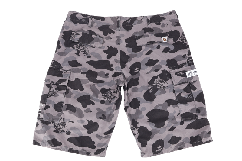 BAPE URSUS MILITARY SHORTS GREY 2XL