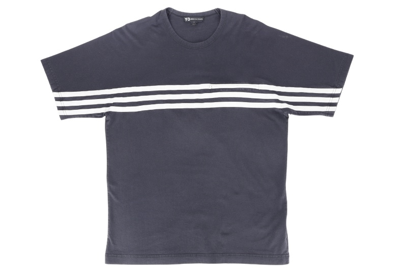 ADIDAS Y3 3STRIPE PACKABLE T-SHIRT BLACK SIZE S