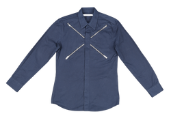 GIVENCHY BLUE LONG SLEEVE SLIM FIT SHIRT 39