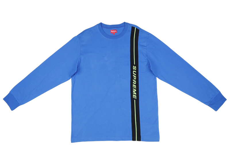 SUPREME VERTICAL LOGO STRIPE BLUE COLOR