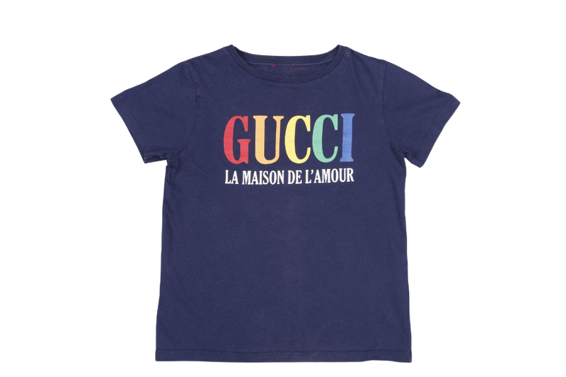 GUCCI LA MAISON DE LAMOUR KIDS T SHIRT DARK BLUE