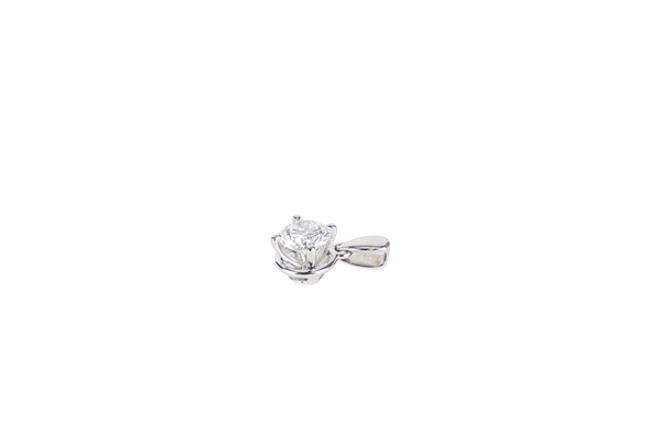 0.4CT DIAMOND PENDANT 18K WG 0.8G