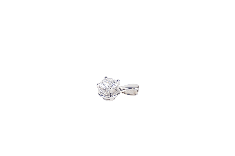 0.4CT DIAMOND PENDANT 18K WG 0.8G