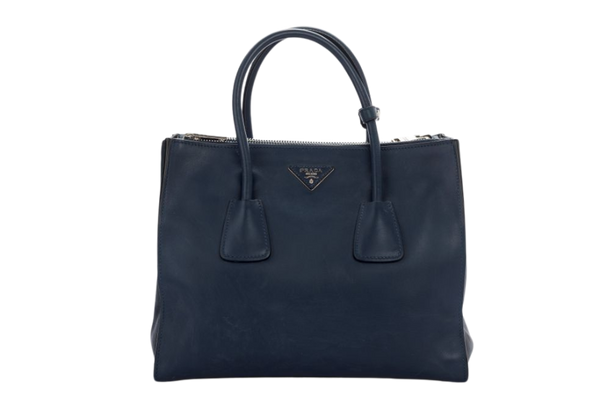 Prada 蓝色光滑小牛皮两用包