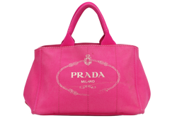PRADA CANAPA TOTE PINK DENIM WITH STRAP NO CARD & DUST COVER