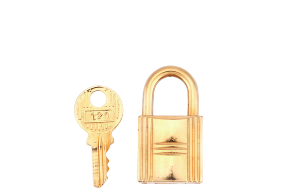 HERMES GOLD LOCK WITH 1 KEY (Ref.120) NO BOX