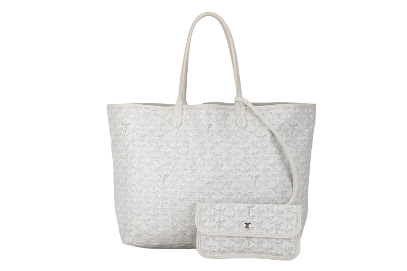 GOYARD SAINT LOUIS PM WHITE WITH DUST COVER