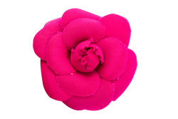 Chanel Camellia Brooch Dark Pink Color Small Size
