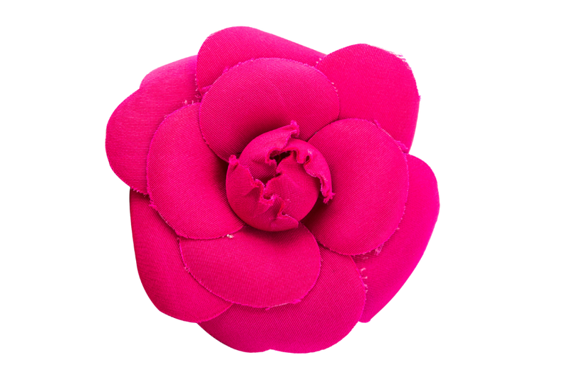 Chanel Camellia Brooch Dark Pink Color Small Size