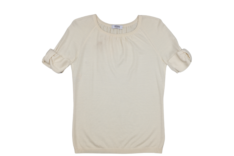 MOSCHINO CHEAP AND CHIC YELLOW KNITTED BLOUSE