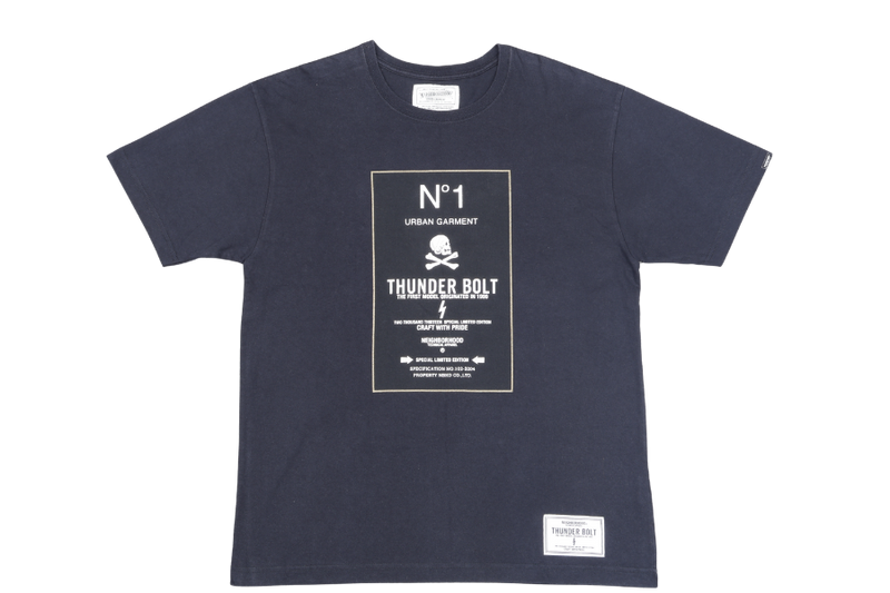 NEIGHBORHOOD THUNDER BOLT SIZE L BLACK T- SHIRT