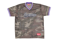 SUPREME MESH BASEBALL TOP CAMO GREEN