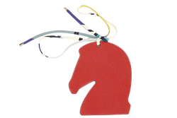 Hermes Horse Head Charm, Fuchsia & Orange Color