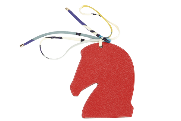 Hermes Horse Head Charm, Fuchsia & Orange Color