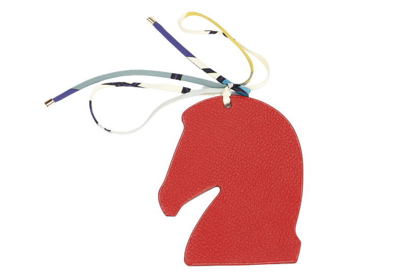Hermes Horse Head Charm, Fuchsia & Orange Color