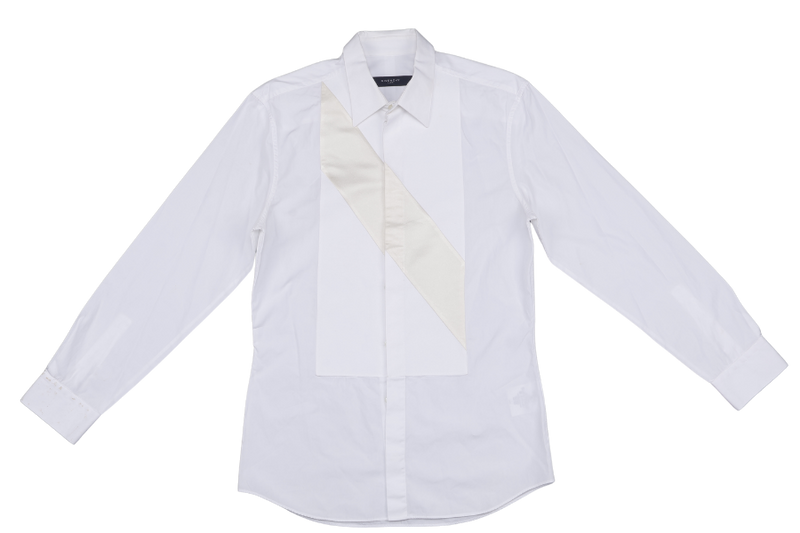 GIVENCHY WHITE COTTON & SILK LONG SLEEVE 14F6131251 SIZE 39