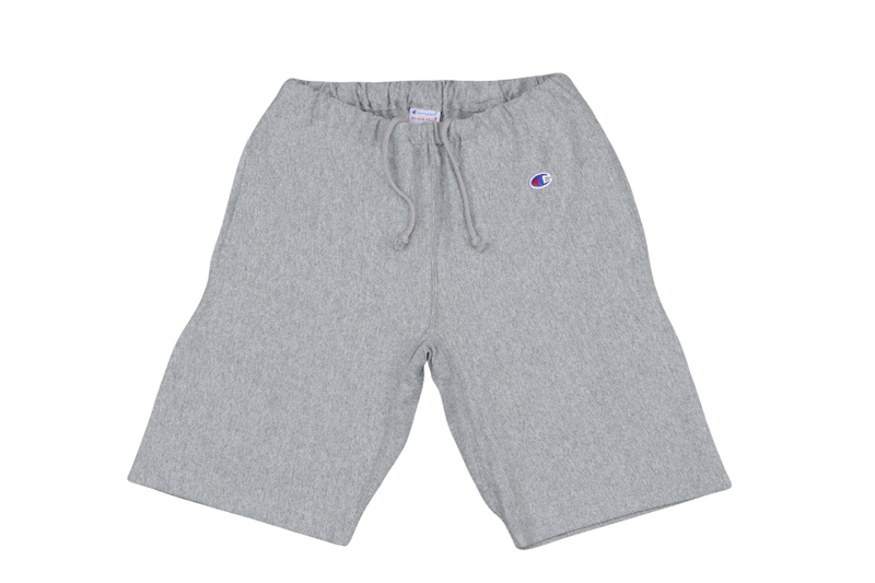 CHAMPION REVERSE WEAVE SWEAT SHORTS LIGHT GREY SIZE S