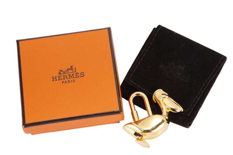 Hermes Pelican Gold Lock Charm