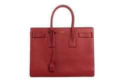 YSL Sac De Jour 大号红色皮革托特包