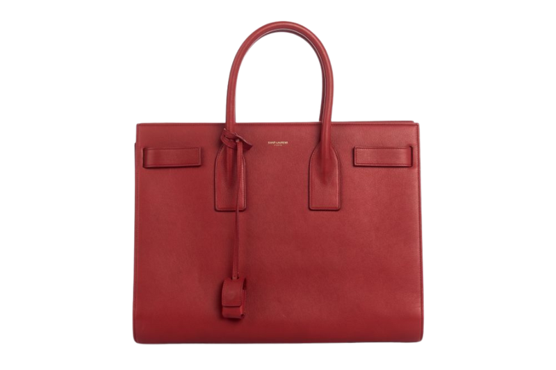 YSL Sac De Jour 大号红色皮革托特包