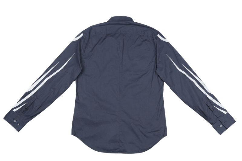 BLACKBARRETT BY NEIL BARRETT SKINNY FIT NAVY BLUE SHIRT SIZE XL