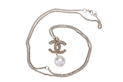 Chanel Faux Pearl Pendant Necklace