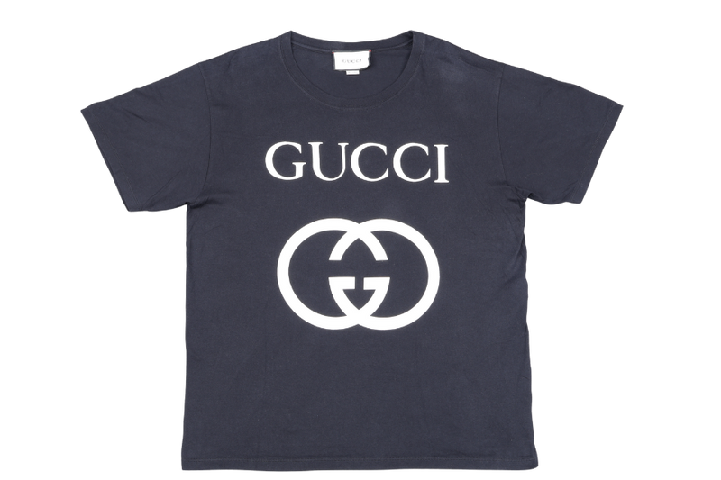 GUCCI T SHIRT COTTON BLACK GG