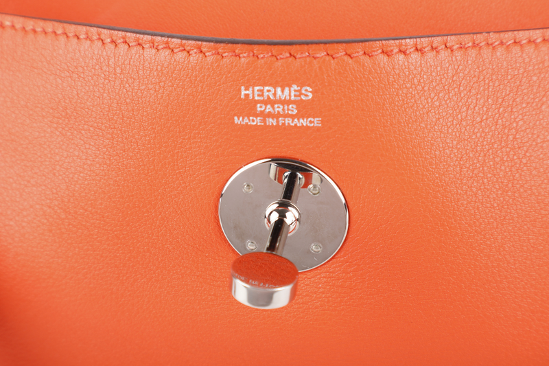 HERMES LINDY 26 CAPUCINE SWIFT LEATHER PHW STAMP A (YEAR 2017) WITH DUST COVER