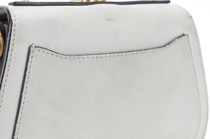 CHLOE NILE BRACELET SHOULDER BAG ETAIN CALF LEATHER GOLD HARDWARE WITH DUST COVER AND STRAPS