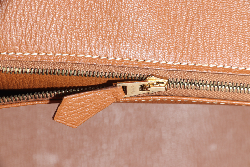 HERMES BIRKIN 35 VERSO ROSE JAIPUR x GOLD EPSOM LIGHT GOLD HARDWARE STAMP P (YEAR 2012) WITH KEYS, LOCK AND DUST COVER