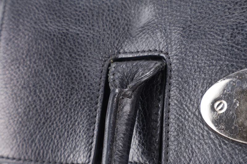 MULBERRY CARA DELEVINGNE BACKPACK BLACK LEATHER SILVER HARDWARE WITH 2 STRAPS AND DUST COVER
