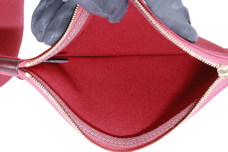 HERMES HERBAG 31 ROUGE CANVAS GOLD HARDWARE STAMP B (YEAR 2023) WITH LOCK &amp; KEYS AND DUST COVER