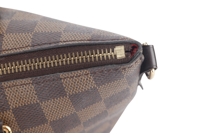 LOUIS VUITTON SIENA MM (N41546) DAMIER EBENE CANVAS GOLD HARDWARE WITH STRAPS AND DUST COVER