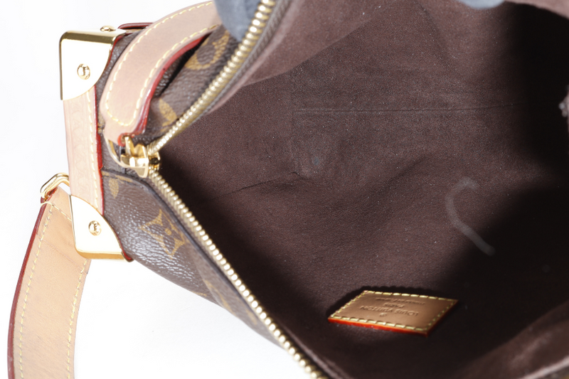 LOUIS VUITTON M46358 SOFT TRUNK MM MONOGRAM CANVAS GOLD HARDWARE WITH STRAPS