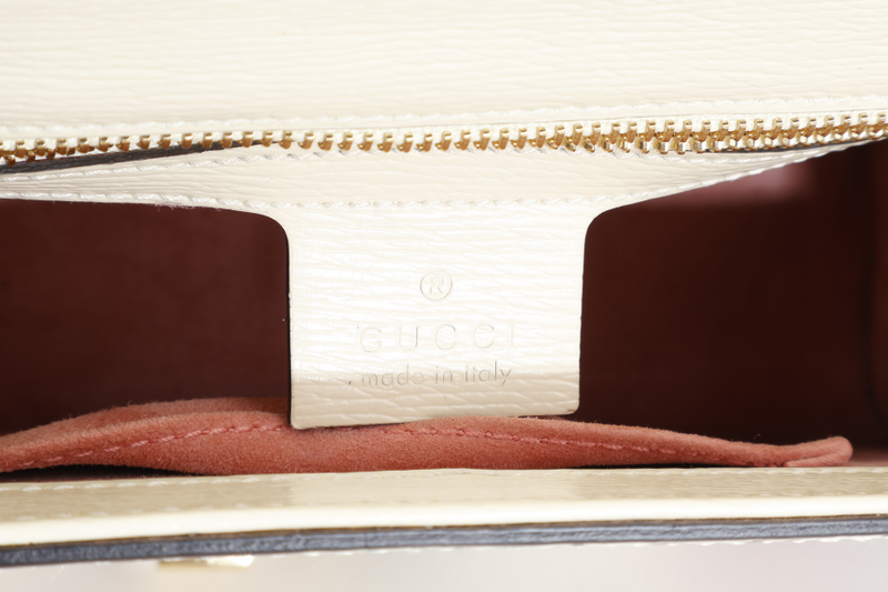 GUCCI SYLVIE FLORAL MEDIUM LEATHER GOLD HARDWARE NO DUST COVER