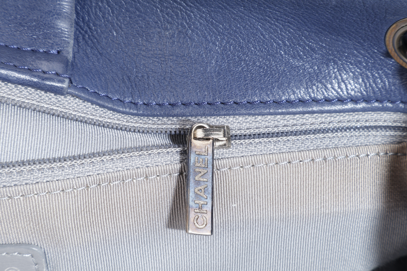 CHANEL COCO BENGAL OPEN ACCORDION CALFSKIN BLUE TOTE (1655xxxx) NO CARD AND NO DUST COVER