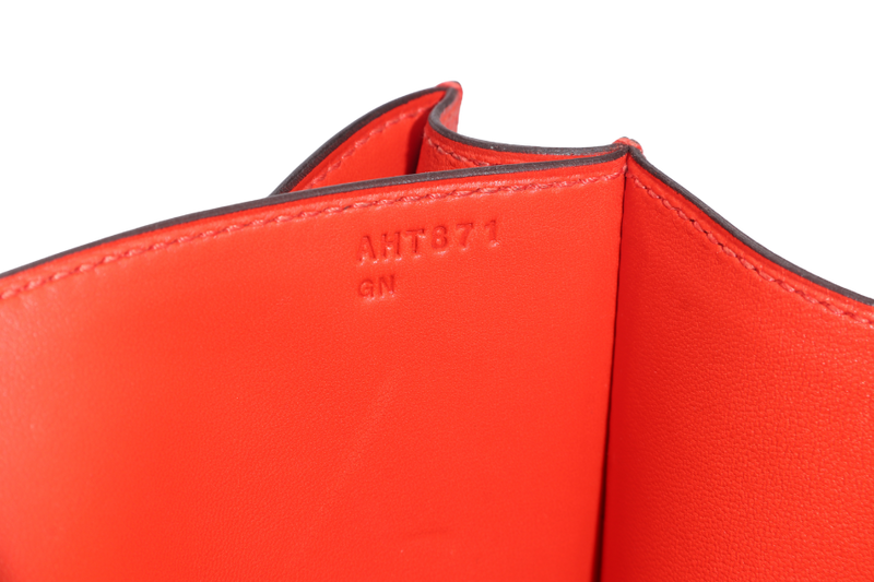 HERMES CONSTANCE 23 ENAMEL BUCKLE CAPUCINE EVERCOLOR STAMP A (YEAR 2017) NO DUST COVER