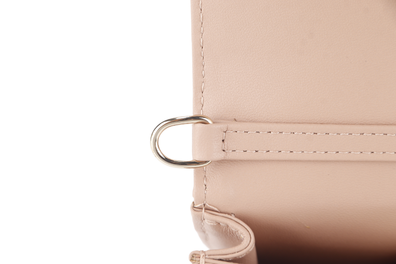 CHRISTIAN DIOR CHAIN TOP HANDLE LADY DIOR WOC MINI CARAMEL BEIGE LAMBSKIN GOLD HARDWARE WITH STRAPS, CARD, DUST COVER AND BOX