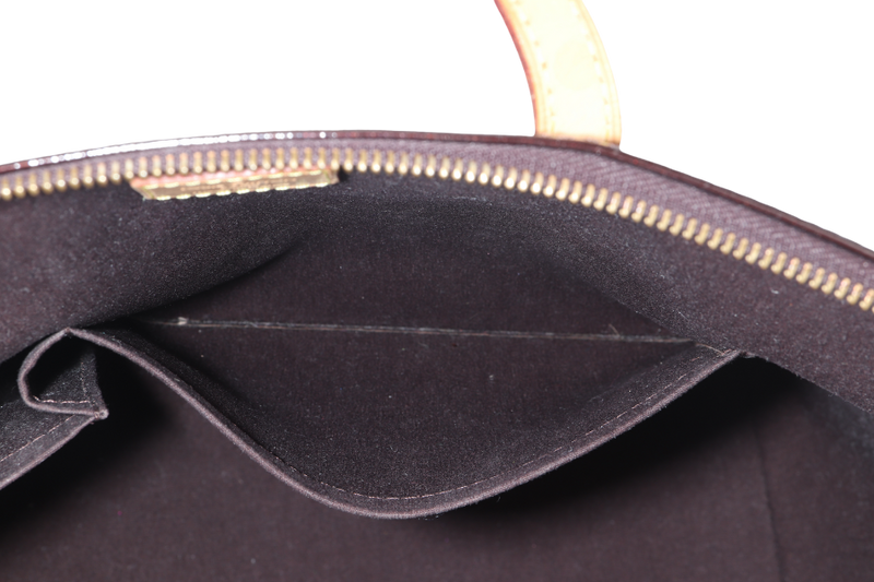LOUIS VUITTON M93589 BELLEVUE GM AMARANTE VERNIS LEATHER GOLD HARDWARE WITH DUST COVER