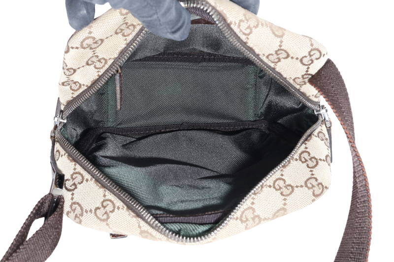 GUCCI MESENGER BAG CANVAS SILVER HARDWARE NO DUST COVER