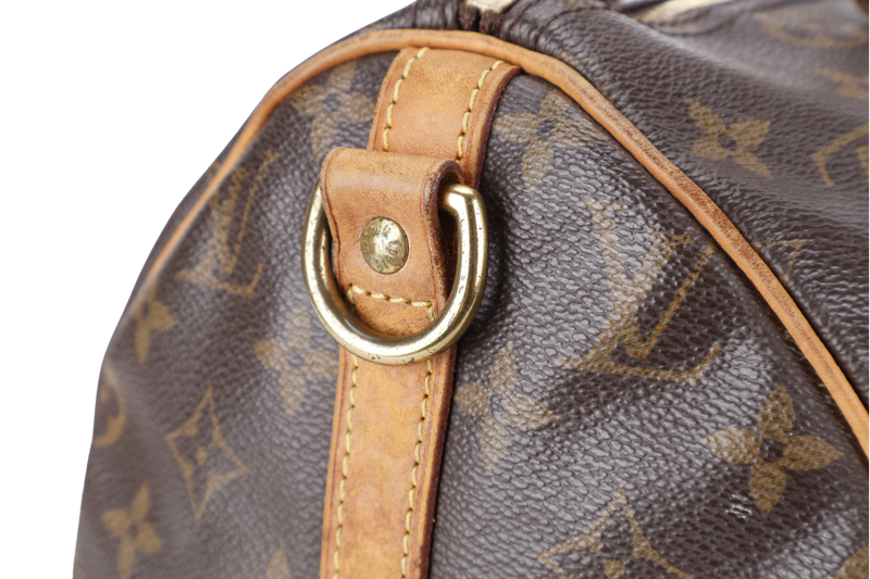 LOUIS VUITTON SPEEDY BANDOULIERE 30 MONOGRAM CANVAS LEATHER GOLD HARDWARE WITH STRAPS, LOCK, DUST COVER AND BOX