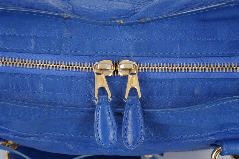 BALENCIAGA GIANT CITY ELECTRIC BLUE GOLD HARDWARE NO DUST COVER