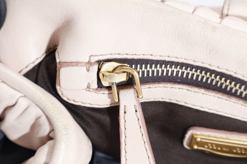 MIU MIU MATELASSE BAG PINK CALF LEATHER GOLD HARDWARE NO DUST COVER
