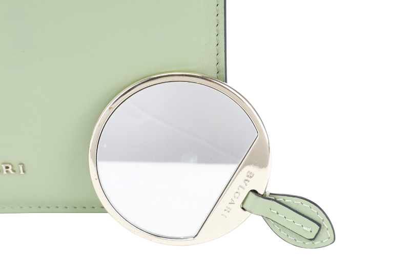 BVLGARI CALFSKIN SERPENTI FOREVER CROSSBODY BAG GREEN GOLD HARDWARE WITH MIRROR