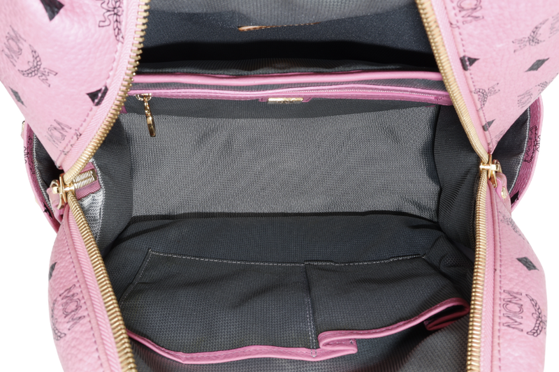 MCM STARK BACKPACK IN PINK VISETORS LEATHER GOLD HARDWARE NO DUST COVER