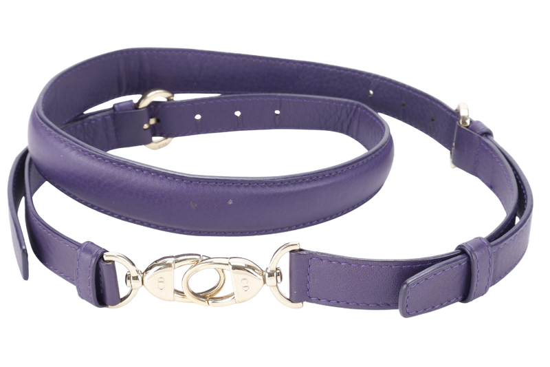 CHRISTIAN DIOR GRANVILLE PURPLE CALF LEATHER GOLD HARDWARE 17-BO-0173 WITH DUST COVER AND STRAPS