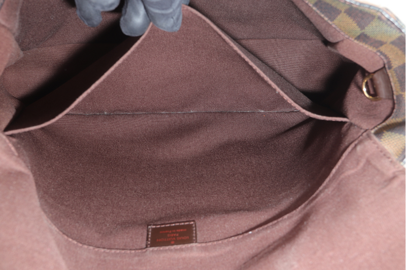 LOUIS VUITTON DAMIER EBENE MESSENGER BAG GOLD HARDWARE NO DUST COVER